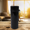 Stainless steel vacuum thermos flask bottle with insulated design and leak-proof lid
