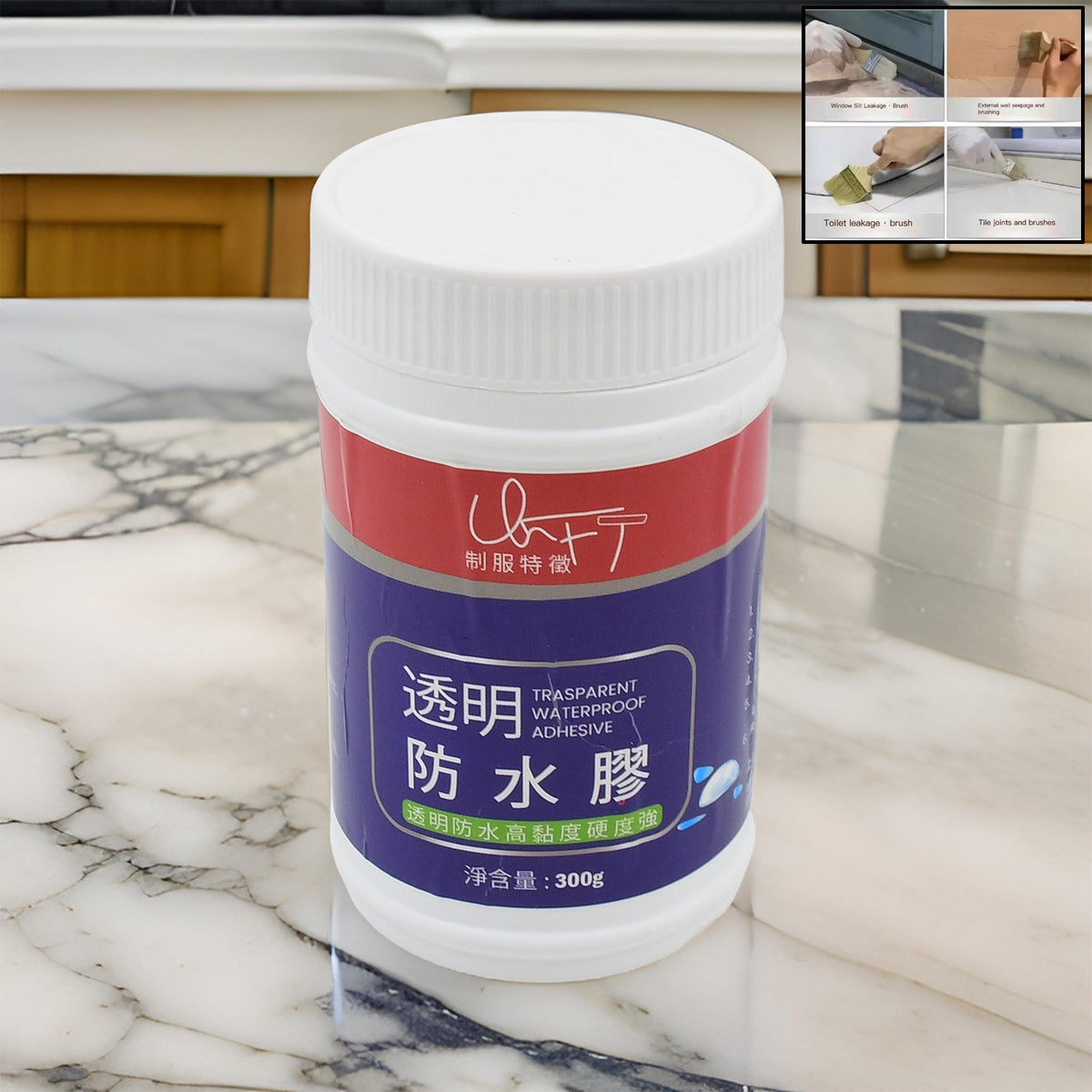 Craftily Transparent Waterproof Sealant Glue bottle with applicator.
