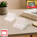 Assorted color compact plastic mobile phone holder stand with triangular design