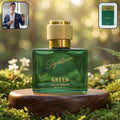 Signature premium green eau de perfume 30 ml bottle highlighting elegant design