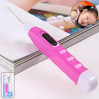 Pink LED ear pick with built-in flashlight showing ear wax remover tool