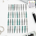 A set of 36 colourful plastic cloth pegs in a clear plastic basket, ready for laundry.