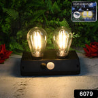 Close-up of the Indo Glow Solar Double LED Bulb Lamp's dual light design.