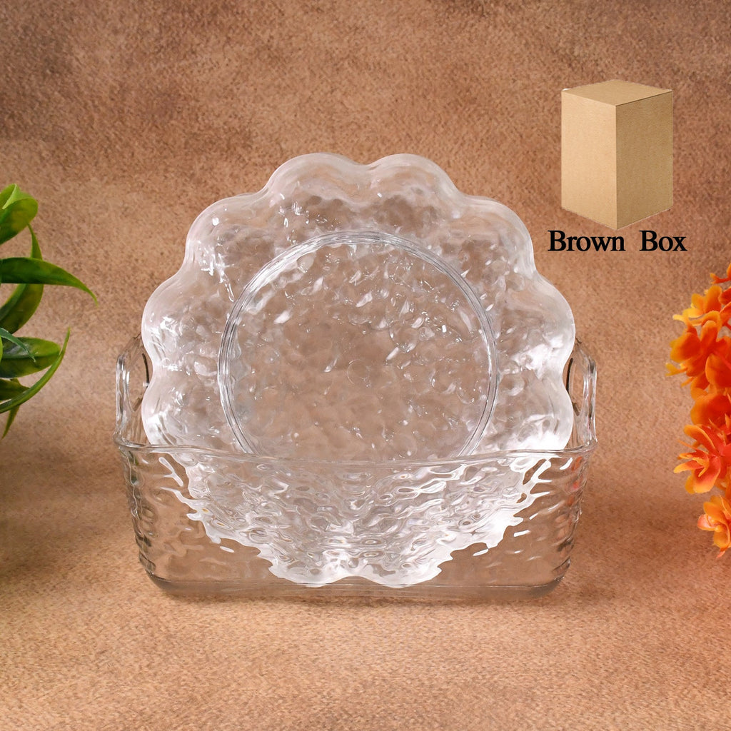 Blooming flower designed reusable plastic plates for serving