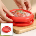 Green Organivo Fruit & Vegetable Container with a clear lid, ideal for fresh produce storage.