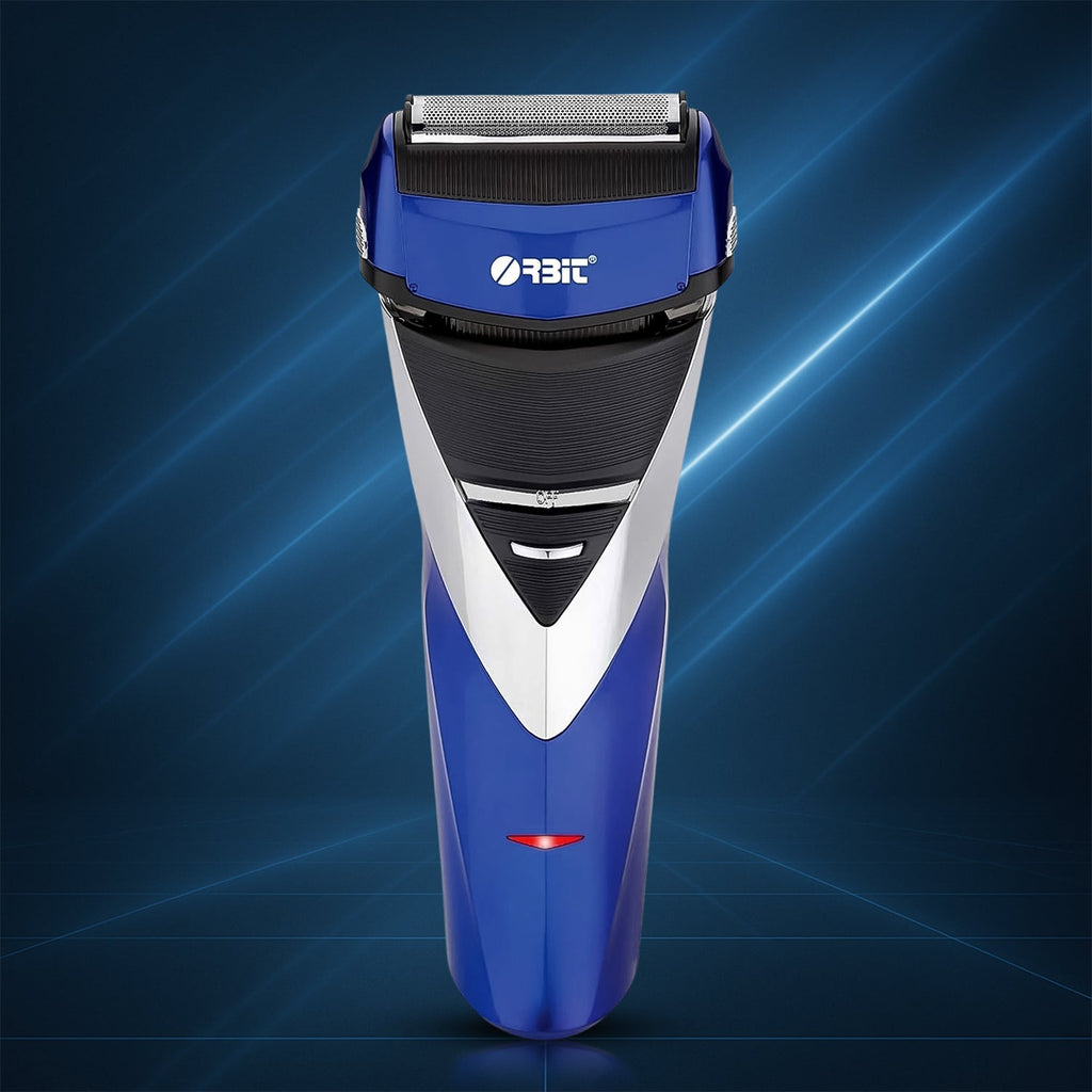 Orbit rechargeable electric foil shaver with dual head precision blades