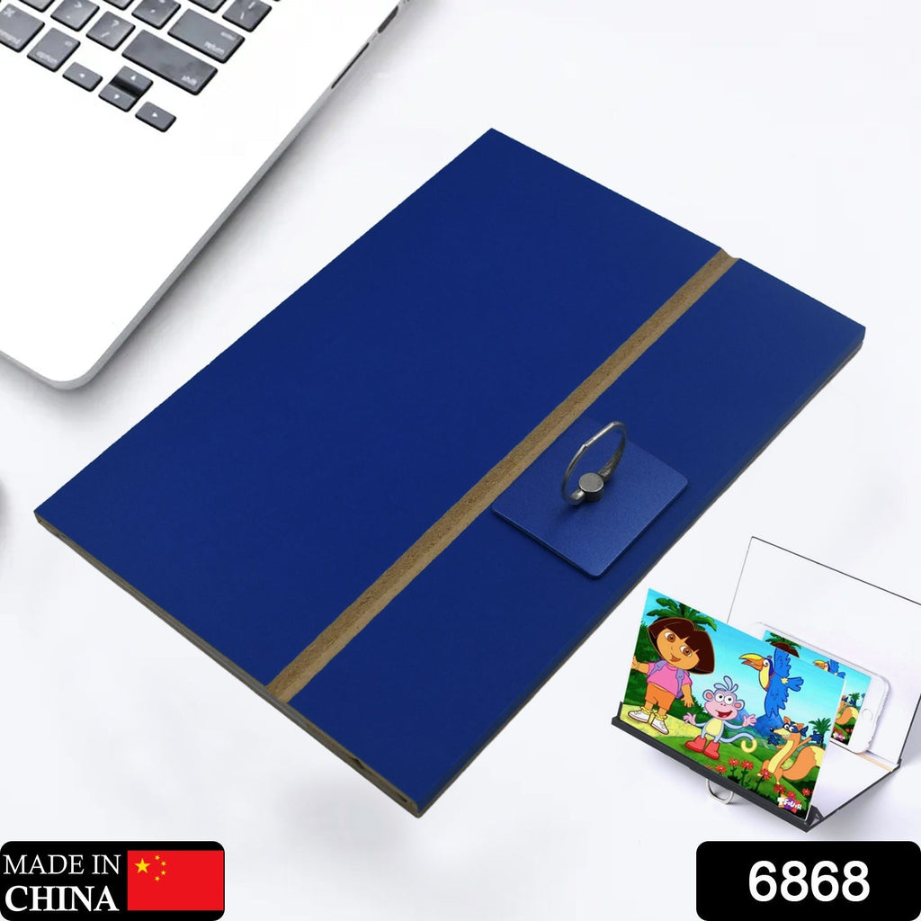 Sleek black phone screen magnifier with a foldable design.
