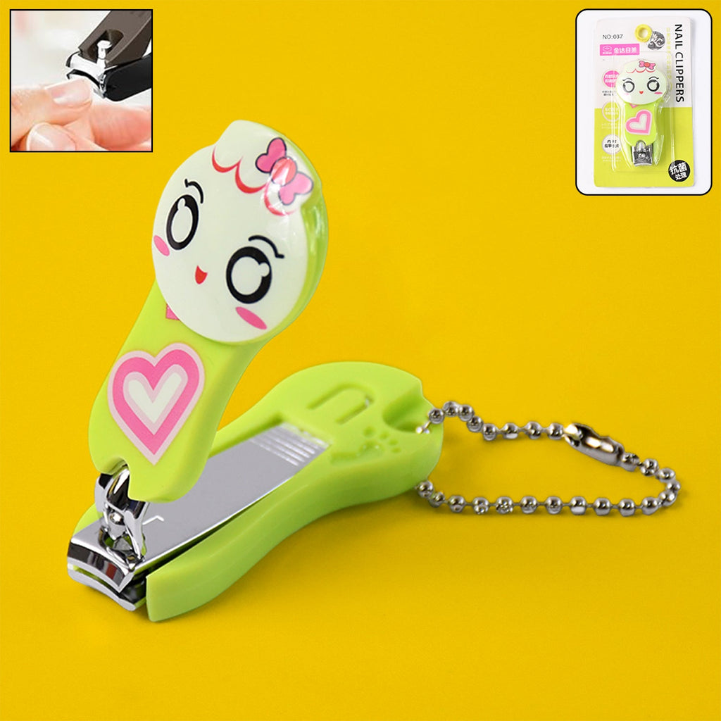 Cute cartoon nail clipper with keychain for kids and adults
