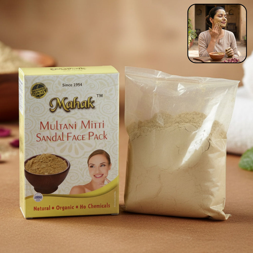 Glowing skin after applying Multani Mitti face pack for oily skin