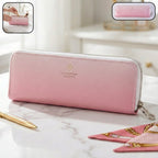 Closed premium makeup brush storage pouch with zip closure