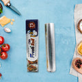 Heavy-duty aluminum foil roll for baking and grilling.