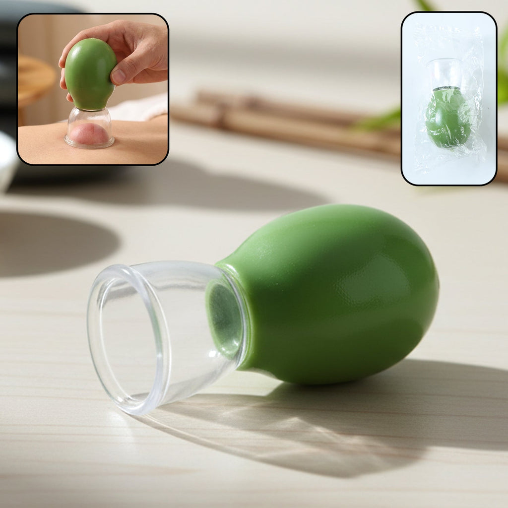 Silicone vacuum cupping therapy cup used for targeted body massage
