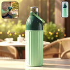 1700ml insulated water bottle with stainless steel cap and carry strap
