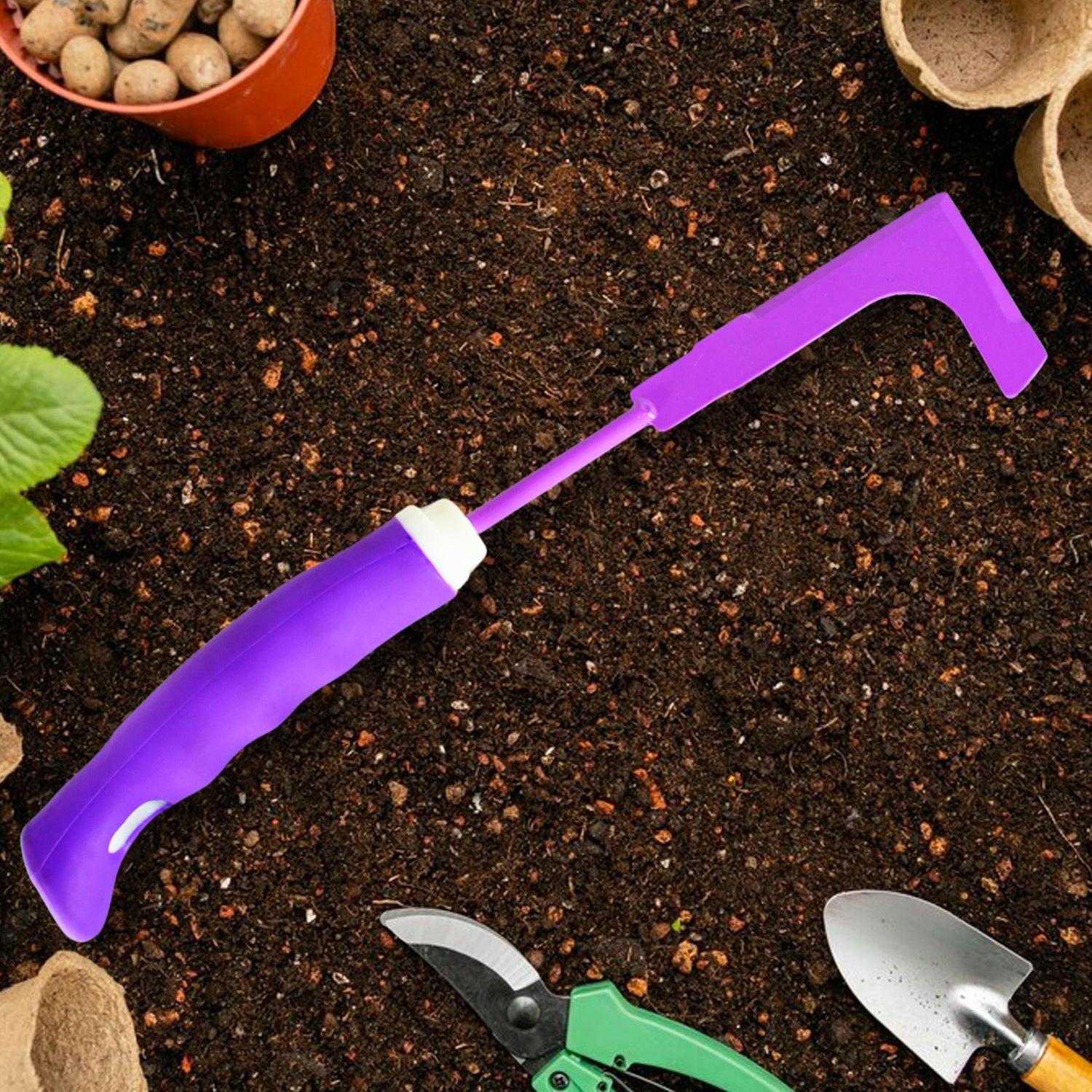 Complete 5-piece heavy-duty garden tool kit with various tools for home gardening.