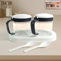 Apex airtight pickle container set with two transparent unbreakable jars