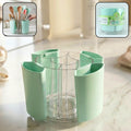 Multipurpose rotating pen holder with 5 compartments for organized stationery storage