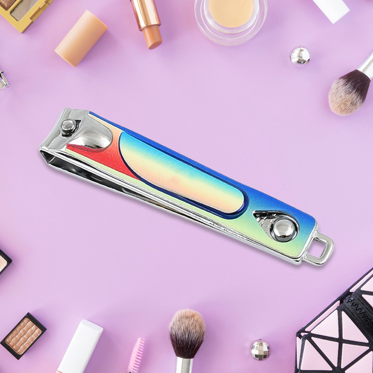 Large folding nail clippers designed for effective trimming of all nail types.