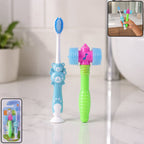 Colorful kids' toothbrush and hammer toy set in packaging