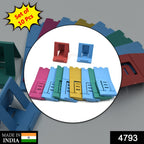 Set of 10 adjustable mobile stands, neatly stacked for home or office use.
