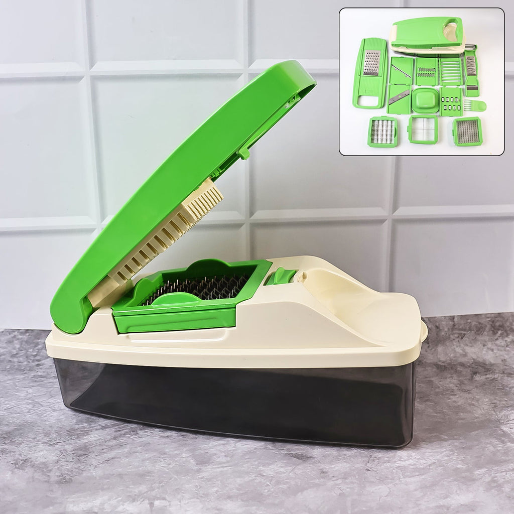 Supermom 14-in-1 vegetable chopper with container and interchangeable blades