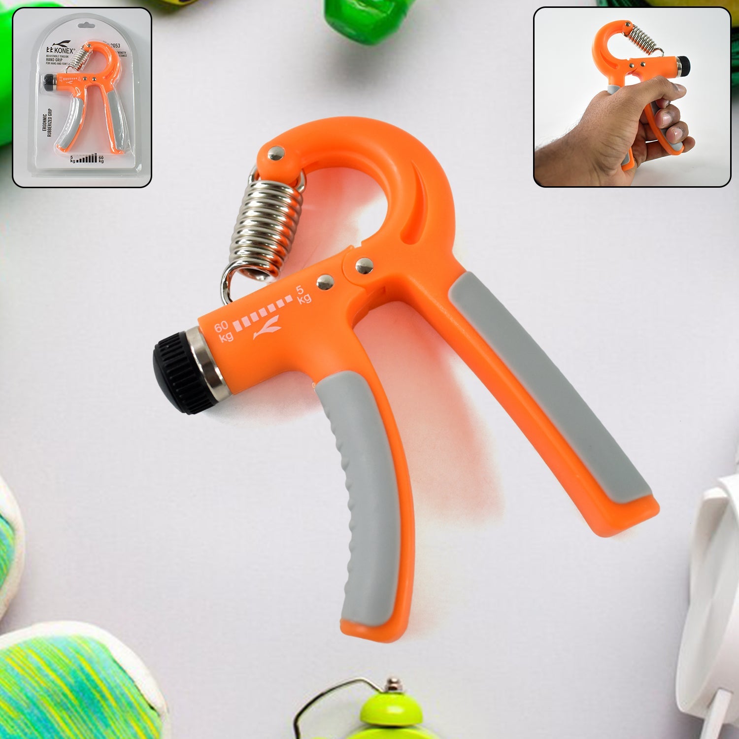Front view of adjustable Hand Grip Strengthener with 5 to 60kg resistance