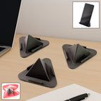Three-piece pyramid mobile stand set showing adjustable-angle phone holders
