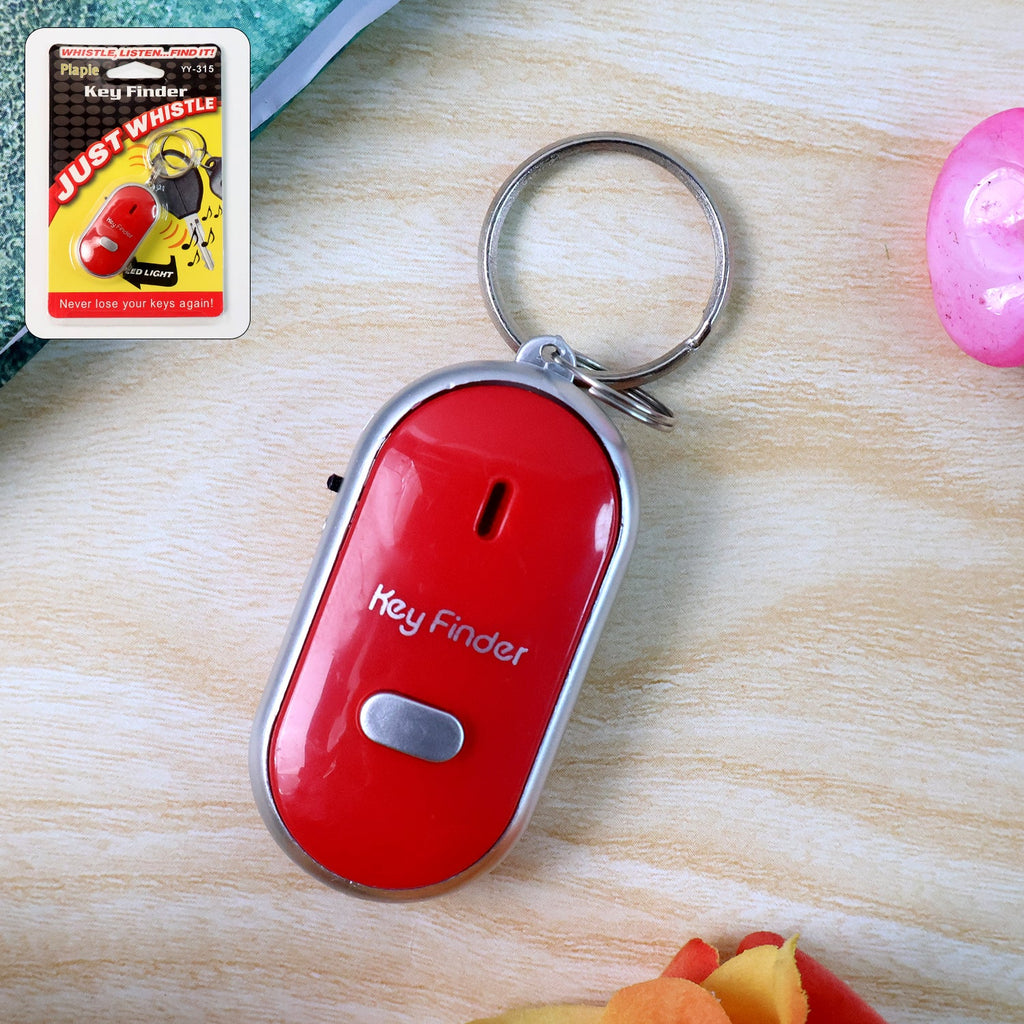 Front view of the compact key finder device with LED light