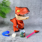 Dinosaur shaped stationery gift set featuring pencil, sharpener, and stapler