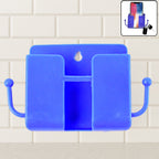 Blue wall mount mobile stand holding a phone securely