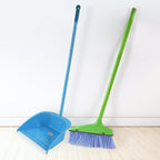 Dustpan and brush set with ergonomic handle for efficient sweeping and cleaning dust