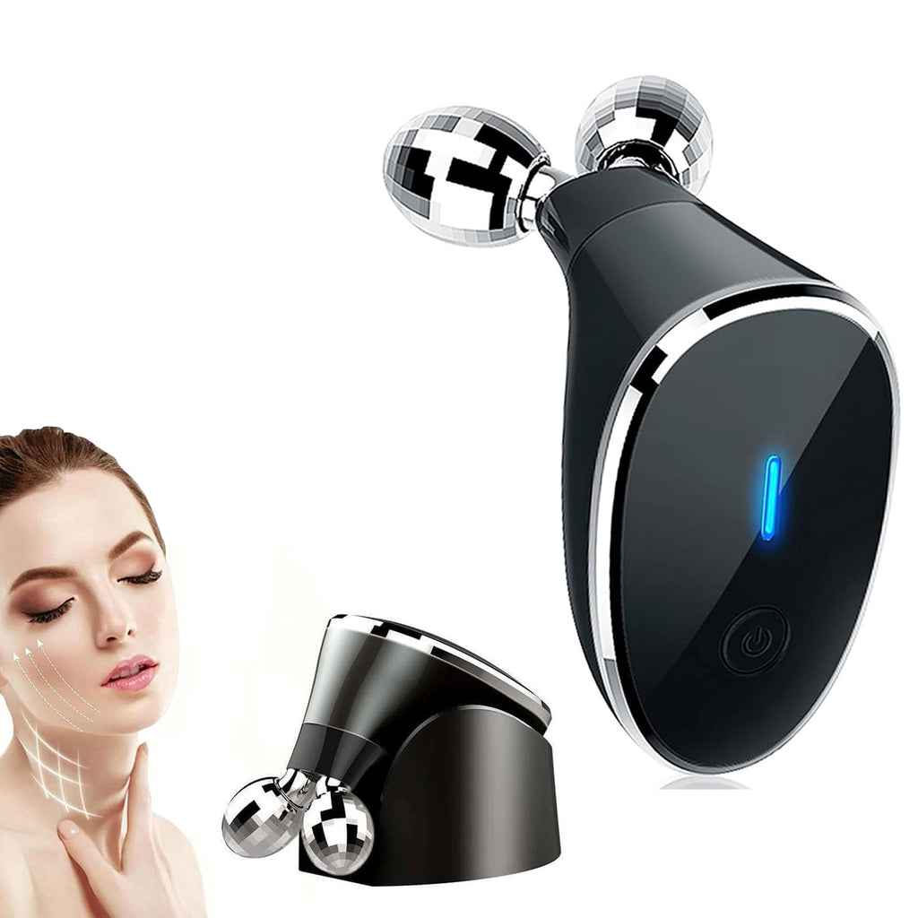 Ergonomic Microcurrent Face Massager device, showing its sleek design.