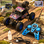 Remote control rock crawler toy car with rugged wheels for outdoor off-road fun