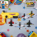 Air Battle Plane Launcher Gun Toy with foam glider planes for kids