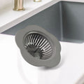 Durable plastic sink strainer with flower pattern for kitchen and bathroom drains