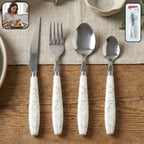 Elegant stainless steel cutlery with stylish handles
