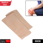 Breathable knee support cap in medium size, providing comfortable joint protection.