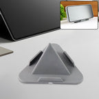 Front view of Grey Pyramid Mobile Stand supporting a smartphone