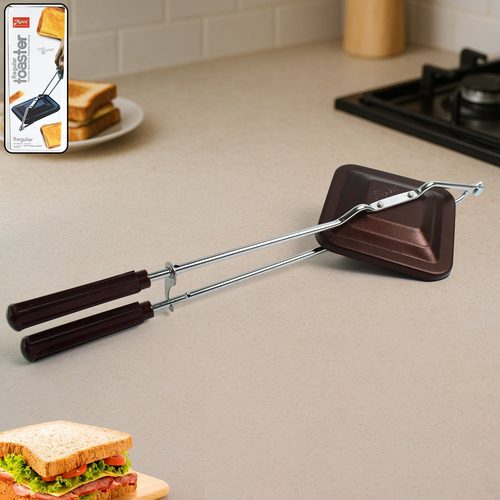 Gas stove sandwich toaster making crispy grilled sandwich with non-stick surface