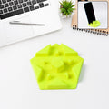 Multi-angle plastic mobile phone stand with geometric base showing front view