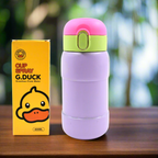Compact 400ml stainless steel water bottle, ideal for travel and daily hydration.
