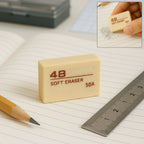 Premium 4B Soft Eraser for artists and students, showing its soft texture.