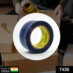 Close-up of a blue packing tape roll with Flipkart logo.