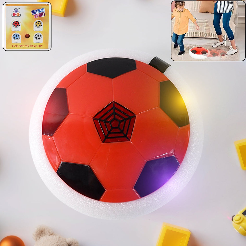 Hover Soccer Ball Toy with protective foam bumper on smooth floor