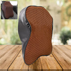 Angled view of the Memory Foam Car Neck Pillow with adjustable strap.