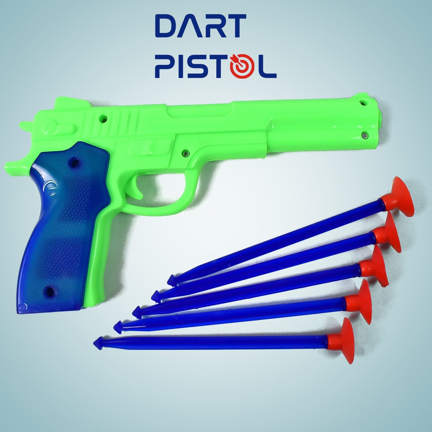Aditi Kids Toy Gun set with 5 soft suction darts on a white background.
