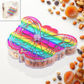 Elegant butterfly dry fruit box with four compartments, perfect for serving snacks.