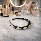 Diamond-like crystal studded designer hairband for women and girls