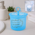 Blue Micro Bubble Foaming Cleanser Cup with transparent lid for gentle foam creation