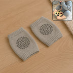 Light grey toddler wool knit knee protector offering warmth and support