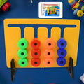 Vibrant Montessori Slide Puzzle set featuring colorful sliding educational pieces.
